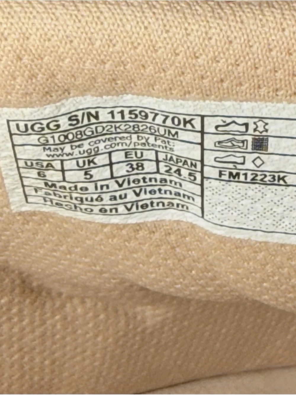 UGG Goldenstar Clog Shoe, size EU 38, color: sand, women’s - Picture 9 of 9